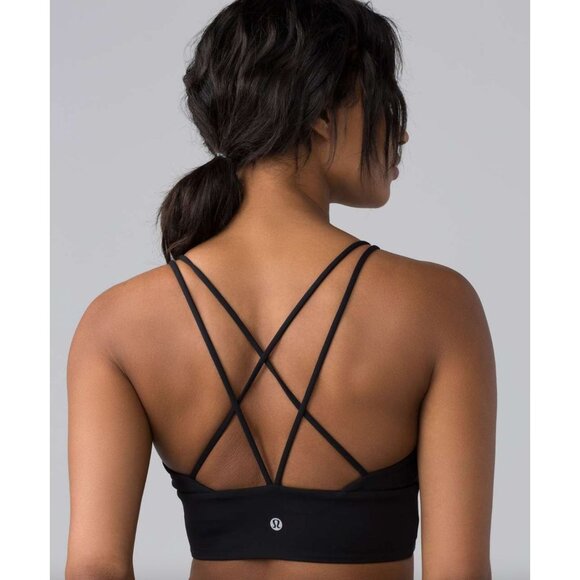 Lululemon Pushing Limits Bra 4 Black Luxtreme Athletic Activewear Stretch - Picture 5 of 9